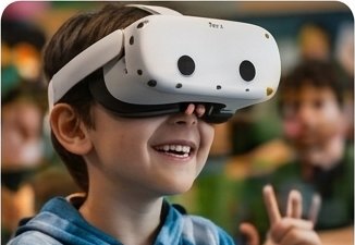 Dziecko w goglach VR